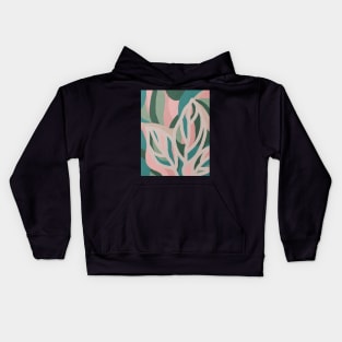 Abstract tropical leaves, Plant, Line art Kids Hoodie